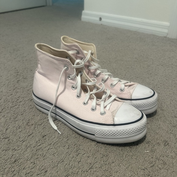 Converse Platform Pink High-Top Sneakers - Picture 1 of 5